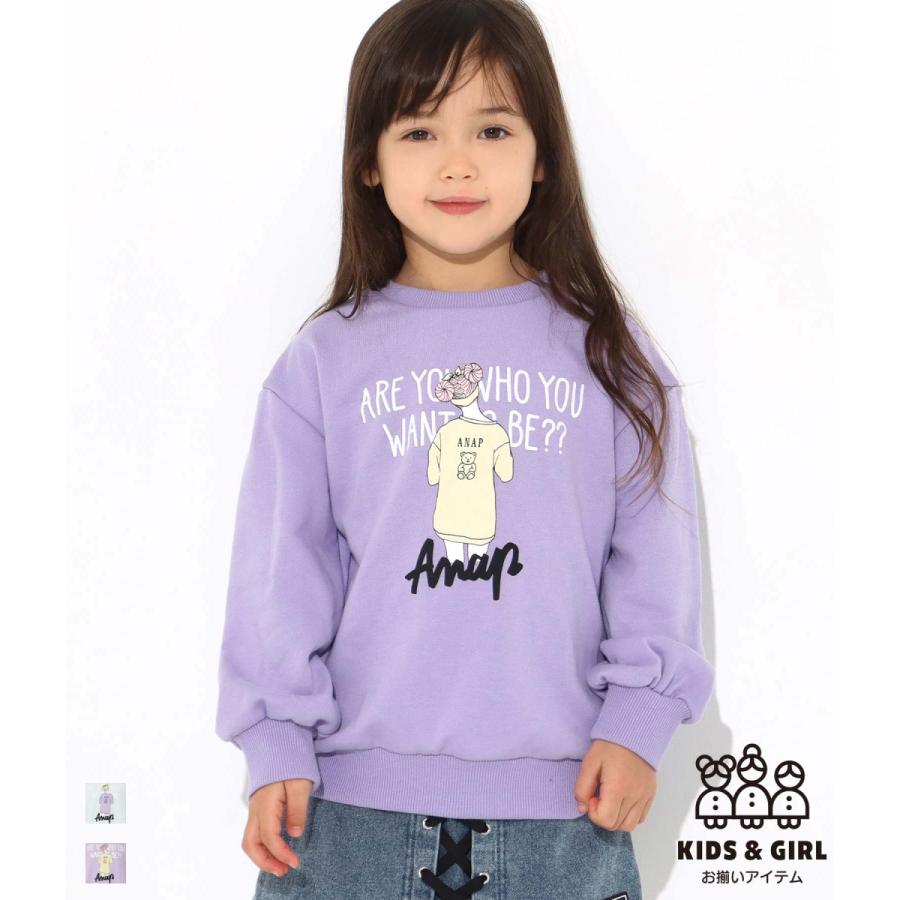 Anap Kids アナップキッズ ファッショニスタビッグ裏毛チュニック キッズ 秋冬 ワンピース チュニック サックスブルー ラベンダー S M L Anap 通販 Paypayモール