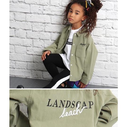 バックプリントツイルシャツ アナップキッズ Anap Kids キッズ トップス キッズ男の子 キッズ 女の子 子供服 白 黒 緑 アイボリー アッシ Anap 通販 Paypayモール