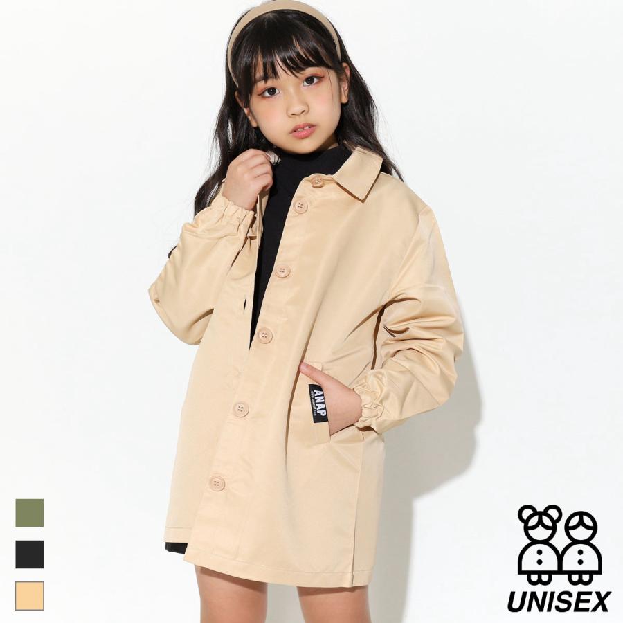 Anap Kids アナップキッズ ステンカラーコート キッズ 春夏 アウター コート カーキ ブラック ベージュ S M L Anap 通販 Paypayモール