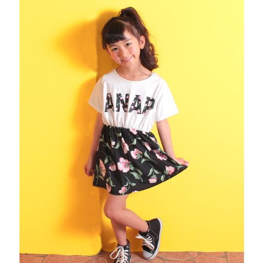 花柄切替ワンピース アナップキッズ Anap Kids キッズ ワンピース キッズ女 Anap 通販 Paypayモール