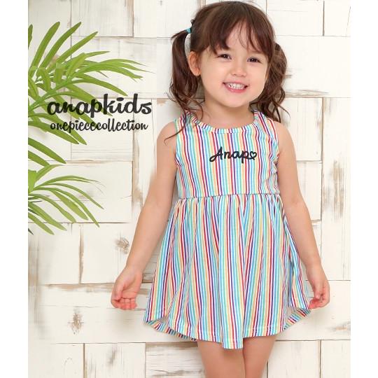 バックハートストライプワンピース ノースリーブ ワンピース キッズ タンクワンピ ミニワンピ ワンピ 女の子 90 100 110 1 130 Anap 通販 Paypayモール