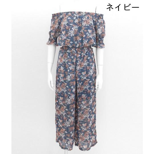3パターン柄シフォンオールインワン Anap アナップ オフショルダー オールインワン ワイドパンツ サロペット オフショル 花柄 コンビネゾン Anap 通販 Paypayモール