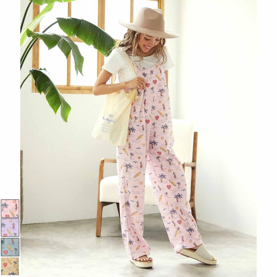 Mimpiロゴ入り総柄オールインワン Anap Mimpi アナップミンピ ワンピース Anap 通販 Paypayモール