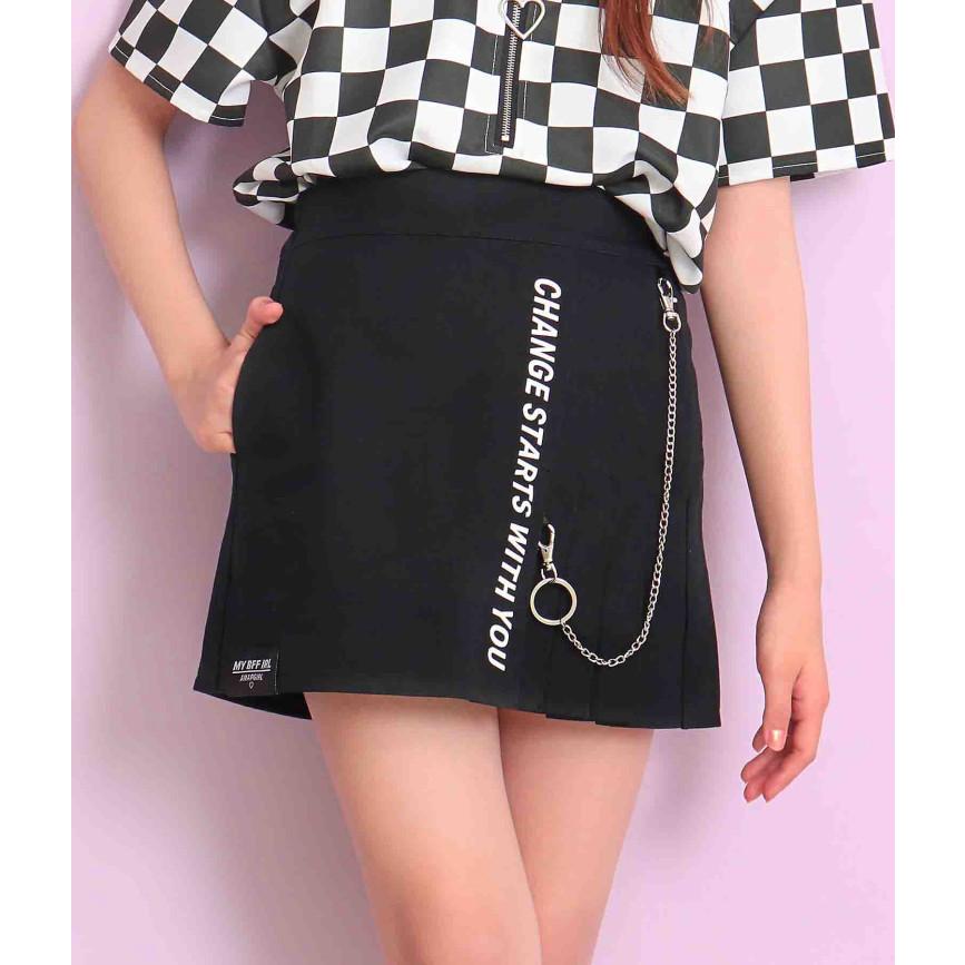 ハーフプリーツチェーン付スカートアナップガール Anap Girl ガール ボト Anap 通販 Paypayモール