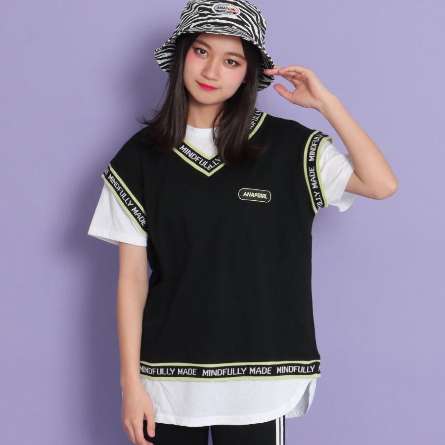 裏毛ベスト見えレイヤード風トップス Anap Girl アナップガール トップス Anap 通販 Paypayモール