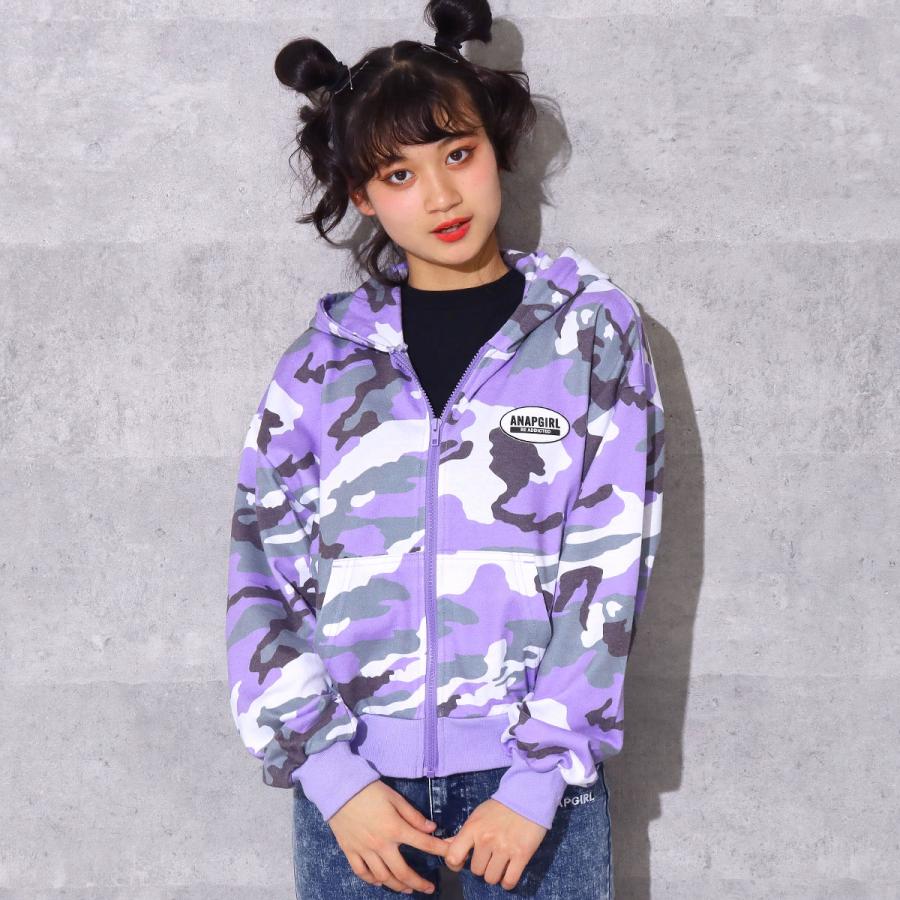 ラバーワッペン付総柄プリントパーカー Anap Girl アナップガール アウター Anap 通販 Paypayモール