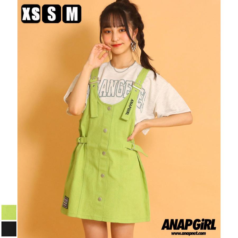 ツイルサロペワンピース Anap Girl アナップガール ワンピース Anap 通販 Yahoo ショッピング