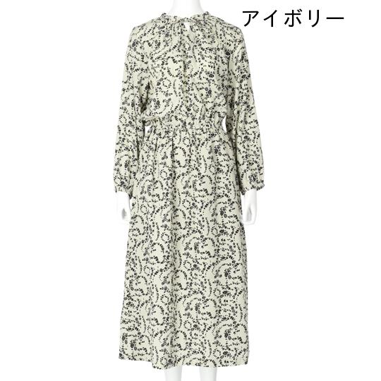 小花柄ワンピース マキシワンピース 秋冬 花柄 ワンピース 長袖 ロングワンピ 小花柄 マキシ ワンピ ロング ドッキングワンピ ミモレ丈ワンピース Anap 通販 Paypayモール