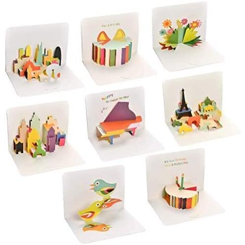 かわいいメッセージカード 8枚セット グリーティングカード 誕生日カード 立体カード 子供入学お祝い 卒業おめでとう 結婚式カード 8枚セット Saipp Vmr08h1hg アナリス 通販 Yahoo ショッピング