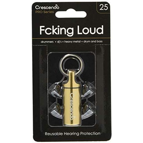 正規代理店 独特な CRESCENDO PRO 耳栓 ドラマー用 Loud Fcking 25 イヤープロテクター