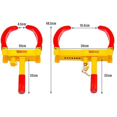 Bestbuy タイヤロック 車用ロック 車盗難防止 ホイルロック 車セキュリティー レッド イエロー 屠蘇器 Www Gvcal Com
