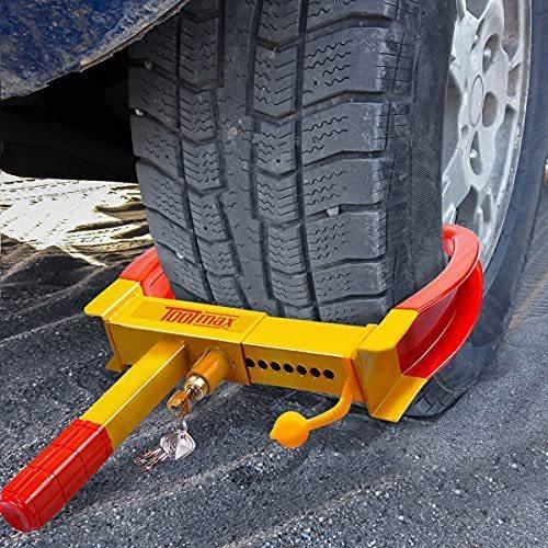 Bestbuy タイヤロック 車用ロック 車盗難防止 ホイルロック 車セキュリティー レッド イエロー 屠蘇器 Www Gvcal Com