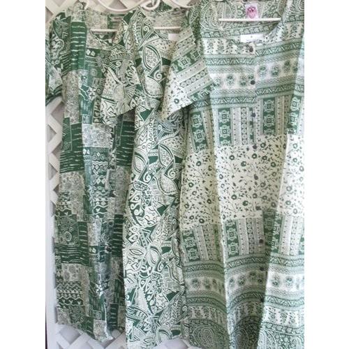 ワンピース 夏物 アッパッパー サマードレス グリーン花柄 半そで 前開き 2 6 12 和服占いインドの店アナルカリ 通販 Yahoo ショッピング