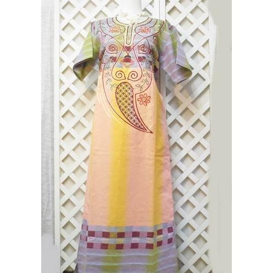 レディース マキシ丈 中東かわいい民族衣装 半そでアバヤ ガラベイヤ