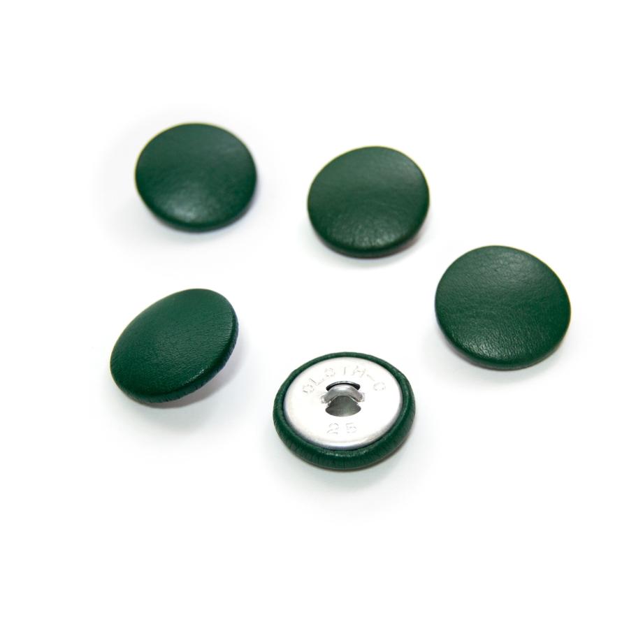 本革を使用した上品なくるみボタン5個セット 【サイズ25mm】 / 牛革 / レザー |  | 08