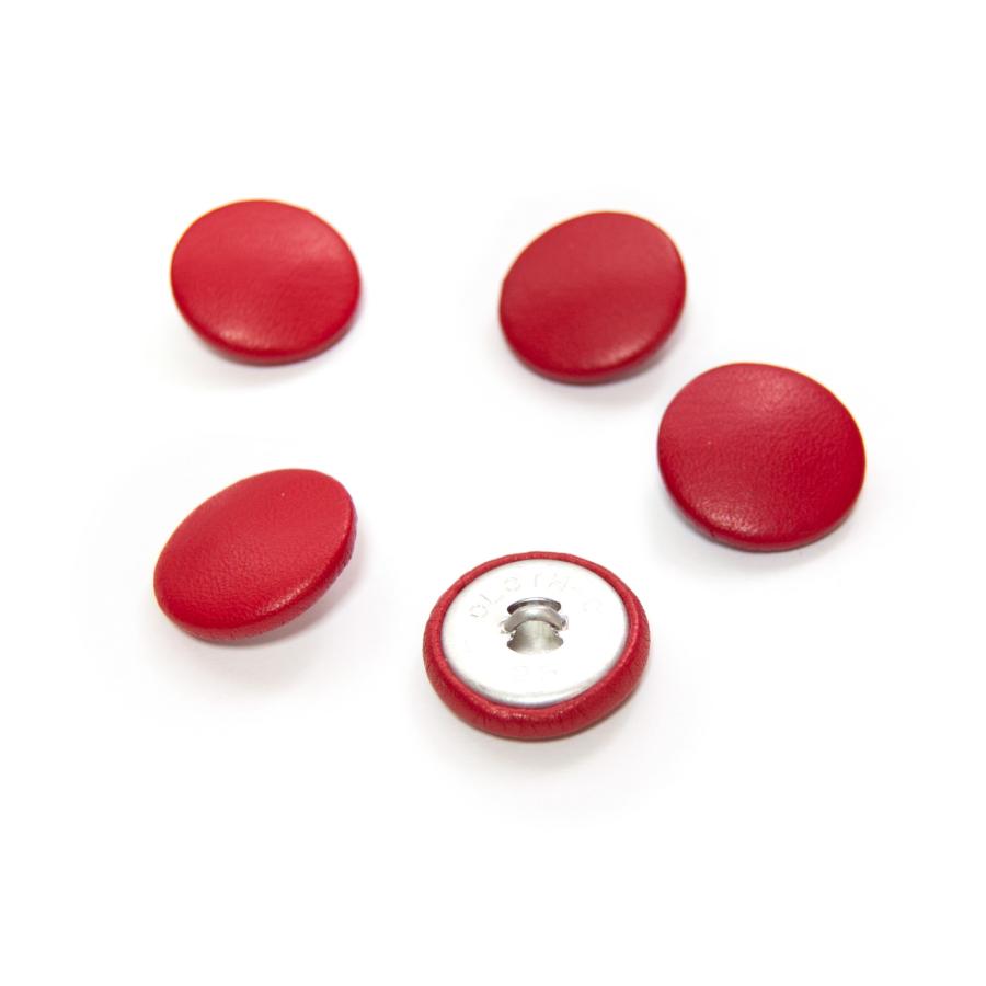 本革を使用した上品なくるみボタン5個セット 【サイズ25mm】 / 牛革 / レザー |  | 10