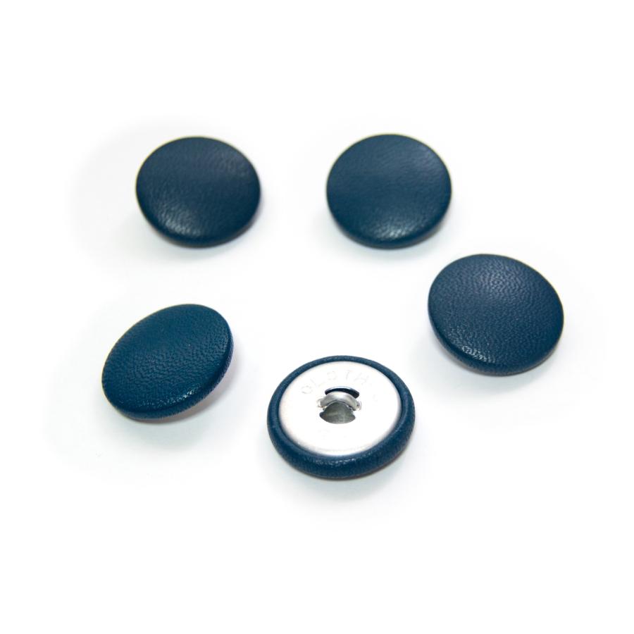 本革を使用した上品なくるみボタン5個セット 【サイズ25mm】 / 牛革 / レザー |  | 12