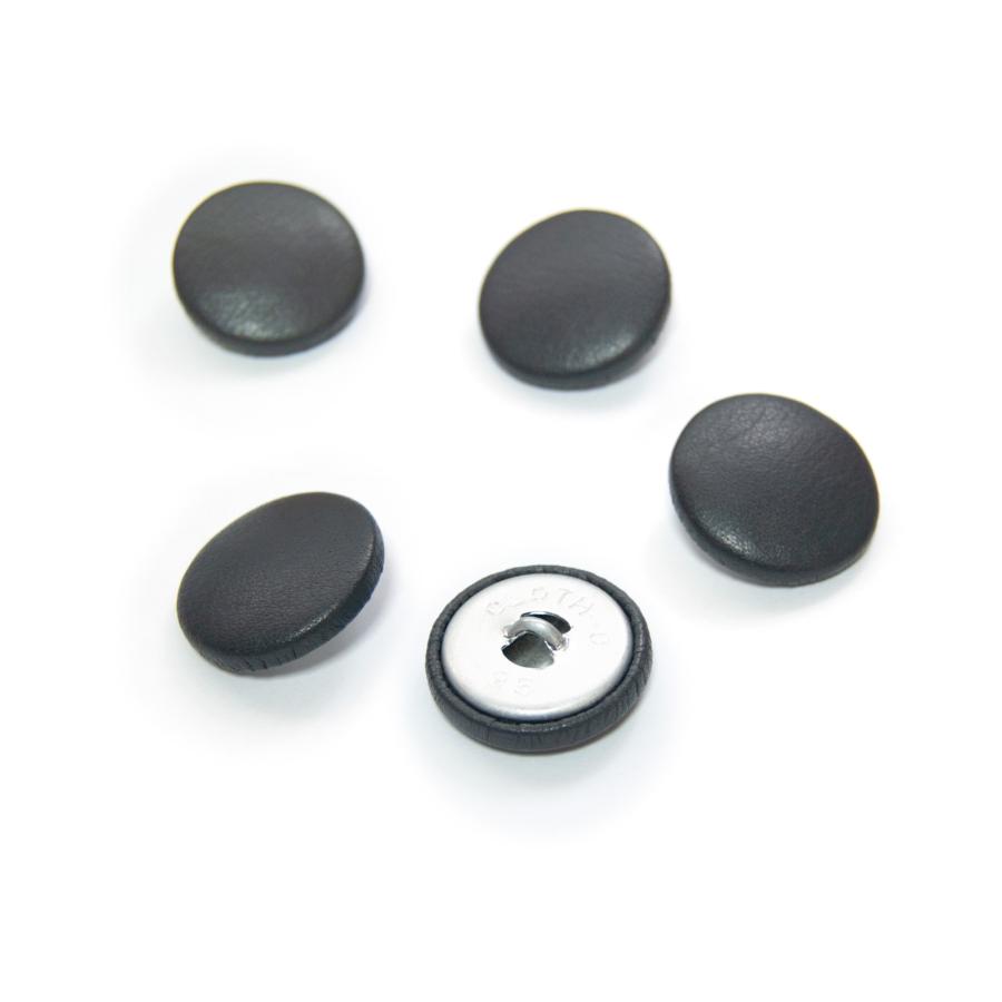 本革を使用した上品なくるみボタン5個セット 【サイズ25mm】 / 牛革 / レザー |  | 14