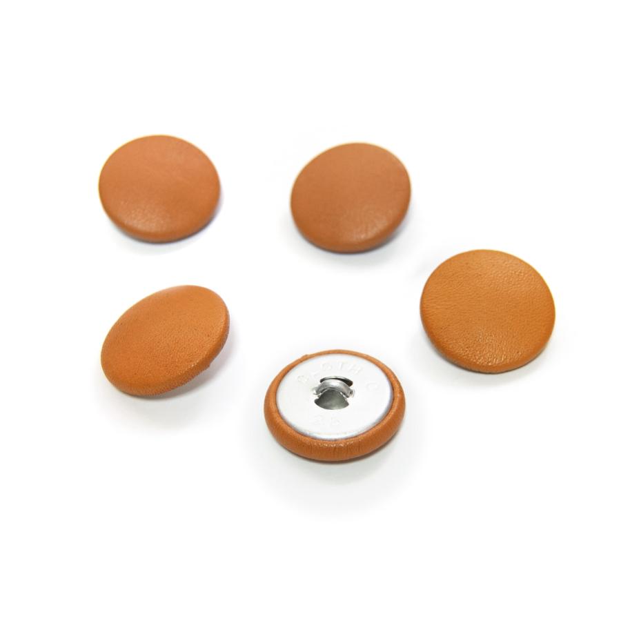 本革を使用した上品なくるみボタン5個セット 【サイズ25mm】 / 牛革 / レザー |  | 15