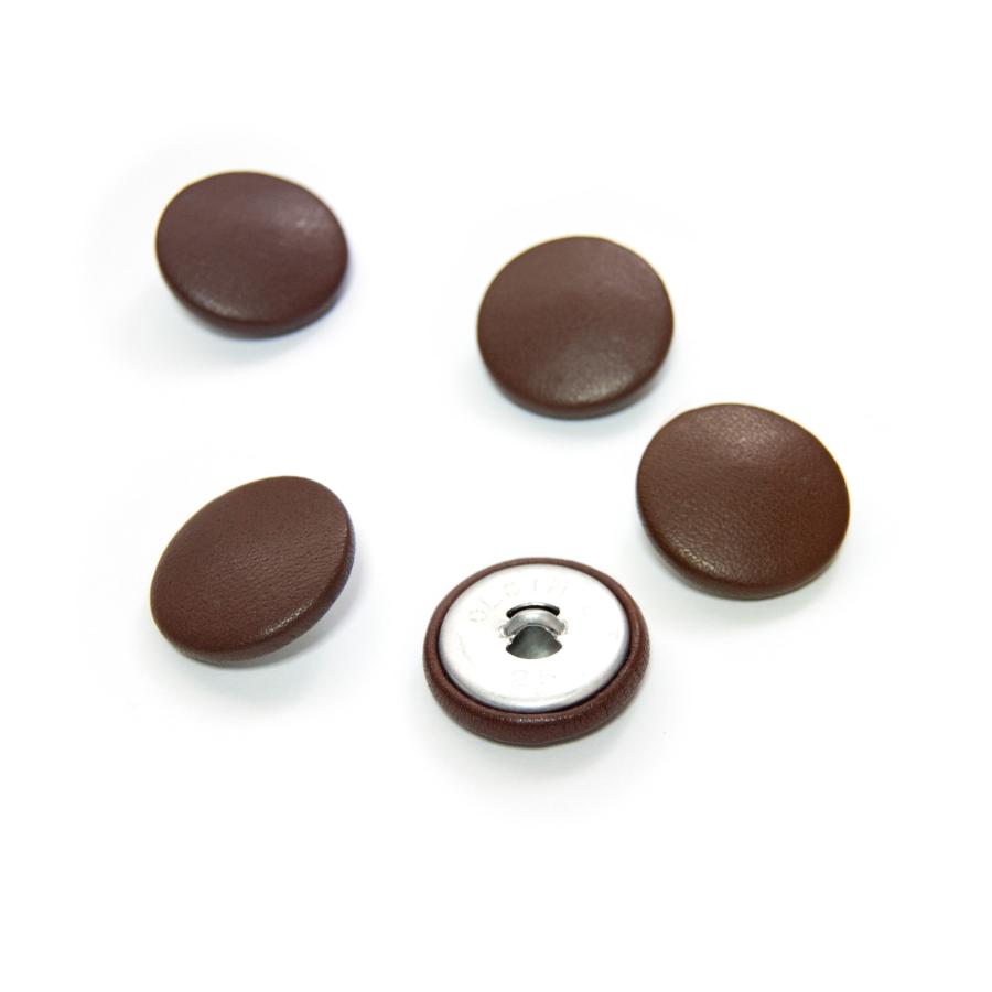 本革を使用した上品なくるみボタン5個セット 【サイズ25mm】 / 牛革 / レザー |  | 16