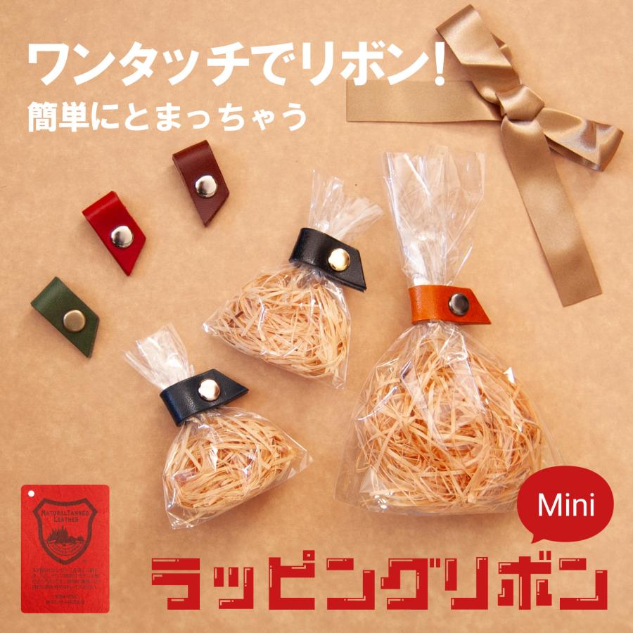 栃木レザー使用 ラッピングリボン　ミニサイズ 単品 全6色 日本製 | 