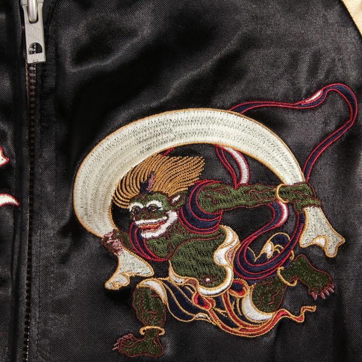 Gw中も毎日発送 Japanesque ジャパネスク 風神雷神 刺繍 和柄 スカジャン 3rsj 003 ブラック ベージュ スーベニアジャケット 3rsj 003be Anch Crash 通販 Yahoo ショッピング