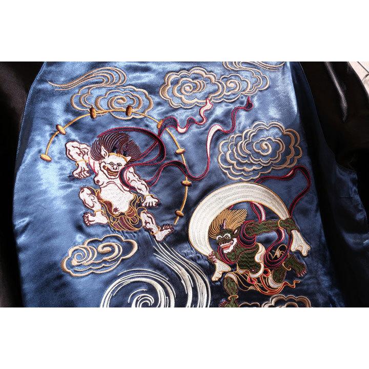 24h限定P最大14倍!11/17pm23:59迄 ジャパネスク 風神雷神 刺繍 和柄