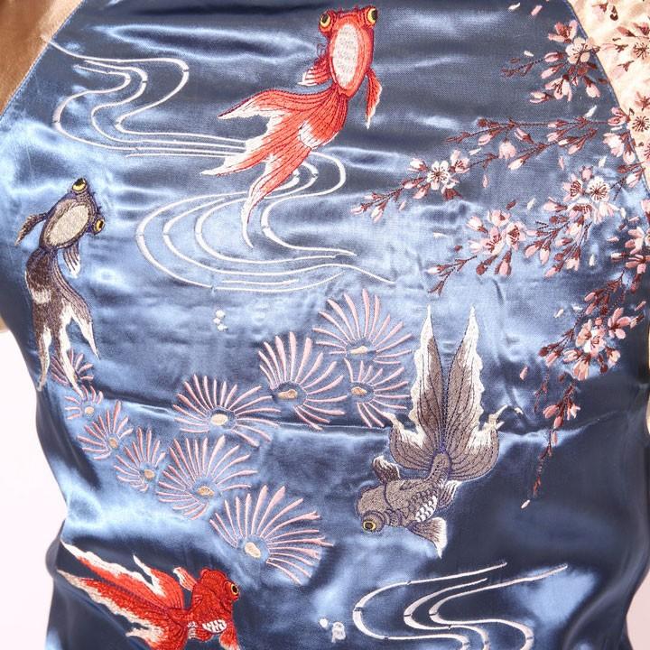 24h限定P最大12.5倍!2/22pm23:59迄 ジャパネスク 桜出目金 刺繍 和柄 