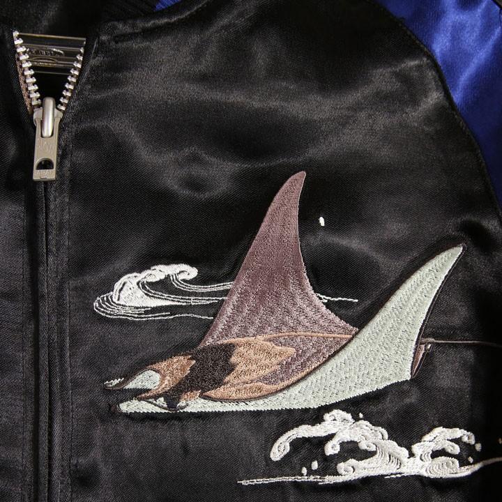 ジャパネスク マンタ刺繍 和柄 スカジャン 3RSJ-048 スーベニア