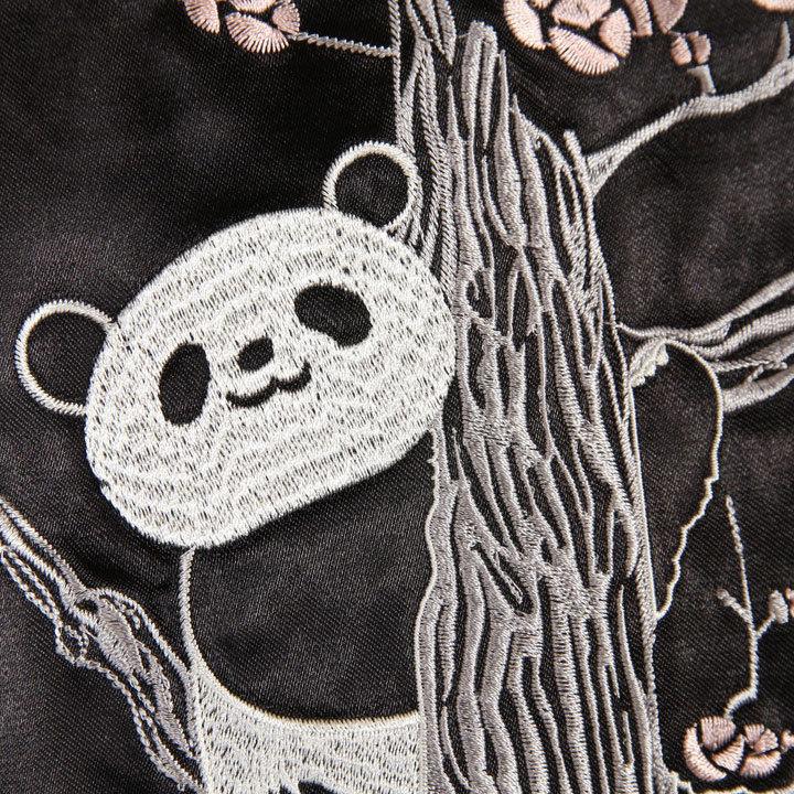 Japanesque ジャパネスク 梅脱力パンダ 和柄 刺繍 スカジャン 3RSJ-755