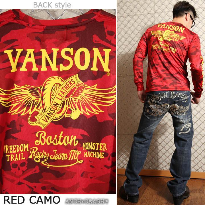 当店別注!新作 バンソン VANSON ドライ長袖Tシャツ ウィング ACVL-902 吸汗速乾 抗菌防臭 UVカットスタンダードサイズ  ロンT｜anch-crash｜22