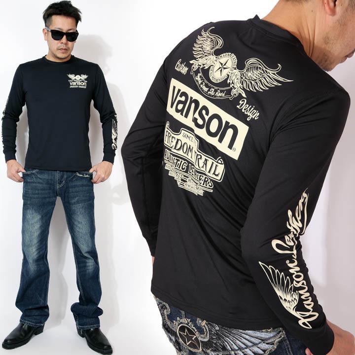 当店別注! 新作 VANSON バンソン ドライ 長袖Tシャツ エンブレム ACVL-904 吸汗速乾 抗菌防臭 スタンダードサイズ ロンT｜anch-crash｜13