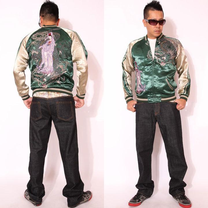 スカジャン　Satori Size.M SATORI スカジャン さとり 龍頭観音 GSJR-013/和柄 : SCRIPT - 通販