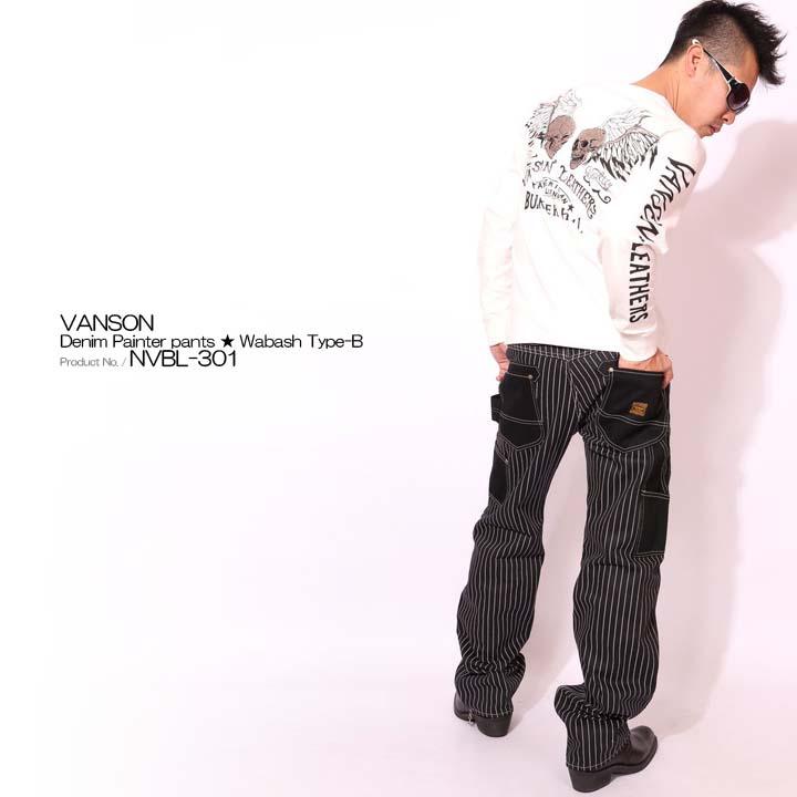 VANSON（バンソン） デニム ペインターパンツ NVBL-301 ウォバッシュ