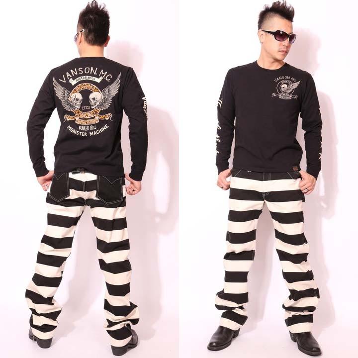 VANSON（バンソン） 48h限定P最大17倍!2/23pm23:59迄 ボーダー ダック