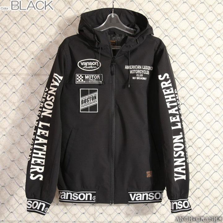 24h限定pMAX17倍!5/2pm23:59迄 当店別注!バンソン VANSON 二層ストレッチ ZIPパーカー NVSZ-2002 刺繍_16