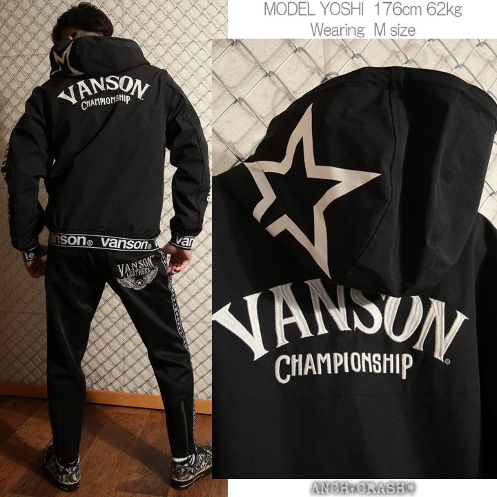 24h限定pMAX17倍!5/2pm23:59迄 当店別注!バンソン VANSON 二層ストレッチ ZIPパーカー NVSZ-2002 刺繍_19