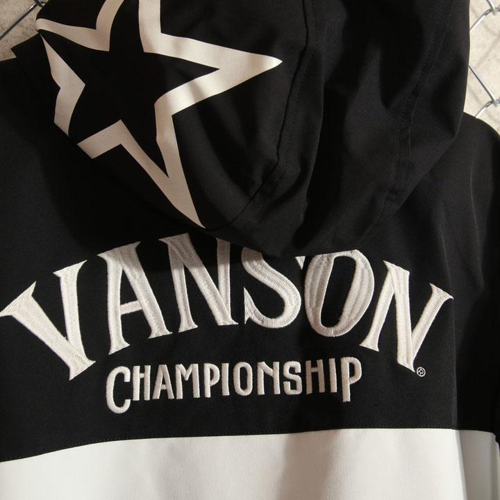 24h限定pMAX17倍!5/2pm23:59迄 当店別注!バンソン VANSON 二層ストレッチ ZIPパーカー NVSZ-2002 刺繍_11