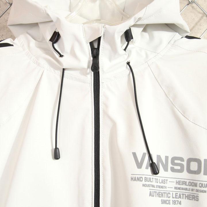 24h限定pMAX17倍!5/2pm23:59迄 当店別注!VANSON バンソン 三層ストレッチパーカー NVSZ-2102 刺繍 高耐水 高撥水_16
