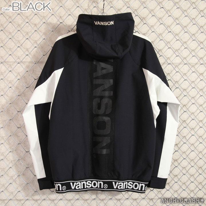 24h限定pMAX17倍!5/2pm23:59迄 当店別注!VANSON バンソン 三層ストレッチパーカー NVSZ-2102 刺繍 高耐水 高撥水_10