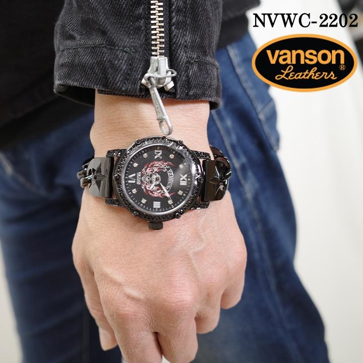 24h限定P最大16倍!5/15pm23:59迄 VOLTAGE×VANSON コラボレーションウォッチ NVWC-2202 フレアスカル バンソン ヴォルテージ 腕時計｜anch-crash｜02