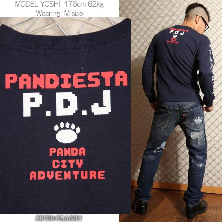 Pandiesta パンディエスタ 8bit ロンtee 刺繍 長袖tシャツ ロングtシャツ パンダ S Anch Crash 通販 Yahoo ショッピング