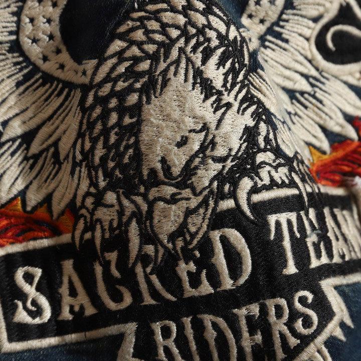 VANSON（バンソン） イーグル 刺繍 ストレッチ デニムパンツ SP-B-30