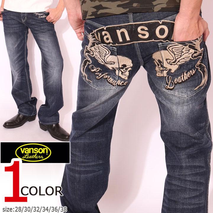 VANSON（バンソン） 24h限定pMAX11.5倍!8/23pm23:59迄 スカル USED加工 