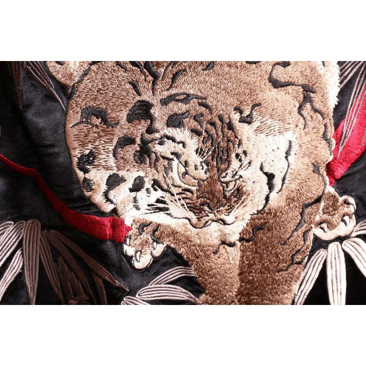 24h限定P最大17倍!1/11pm23:59迄 花旅楽団SCRIPT 竹緋月に白虎柄 刺繍