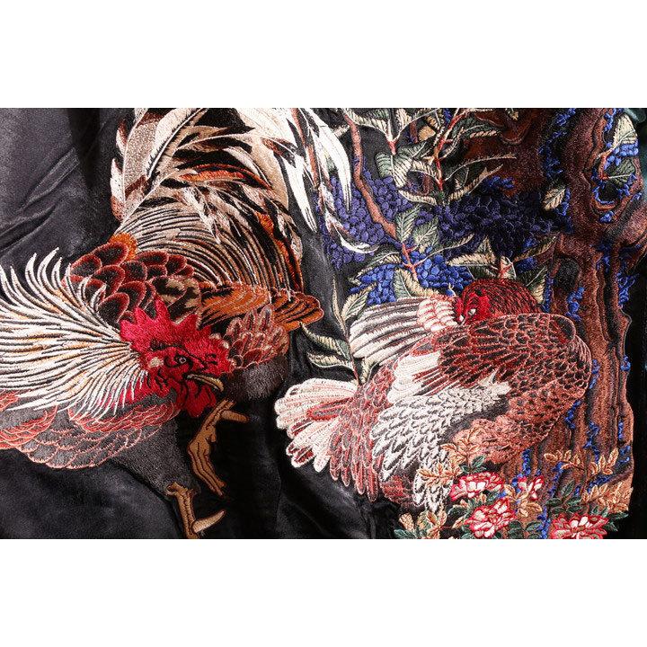 24h限定P最大12倍!12/2pm23:59迄 花旅楽団SCRIPT 鶏と紫陽花 刺繍 和柄