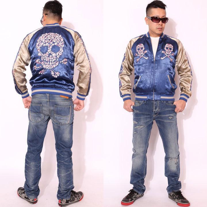 24h限定P最大17倍!1/11pm23:59迄 花旅楽団SCRIPT 桜髑髏 刺繍 和柄