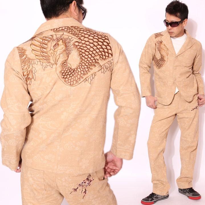 在庫限りセール SALE 40%off 花旅楽団スクリプト 鳳凰柄 刺繍 流水桜