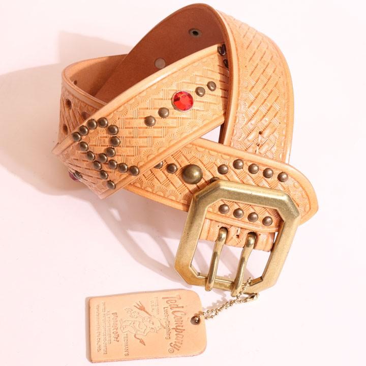 28インチのみラスト1点もってけ価格！在庫限りセール SALE 40%off TEDMAN テッドマン レザースタッズベルト 本革(TDSB-700)エフ商会 型押し ジュエルストーン アメカジ ご奉仕品の為返品交換不可 TEDMAN（テッドマン） 28インチのみラスト1点もってけ価格！在庫限り