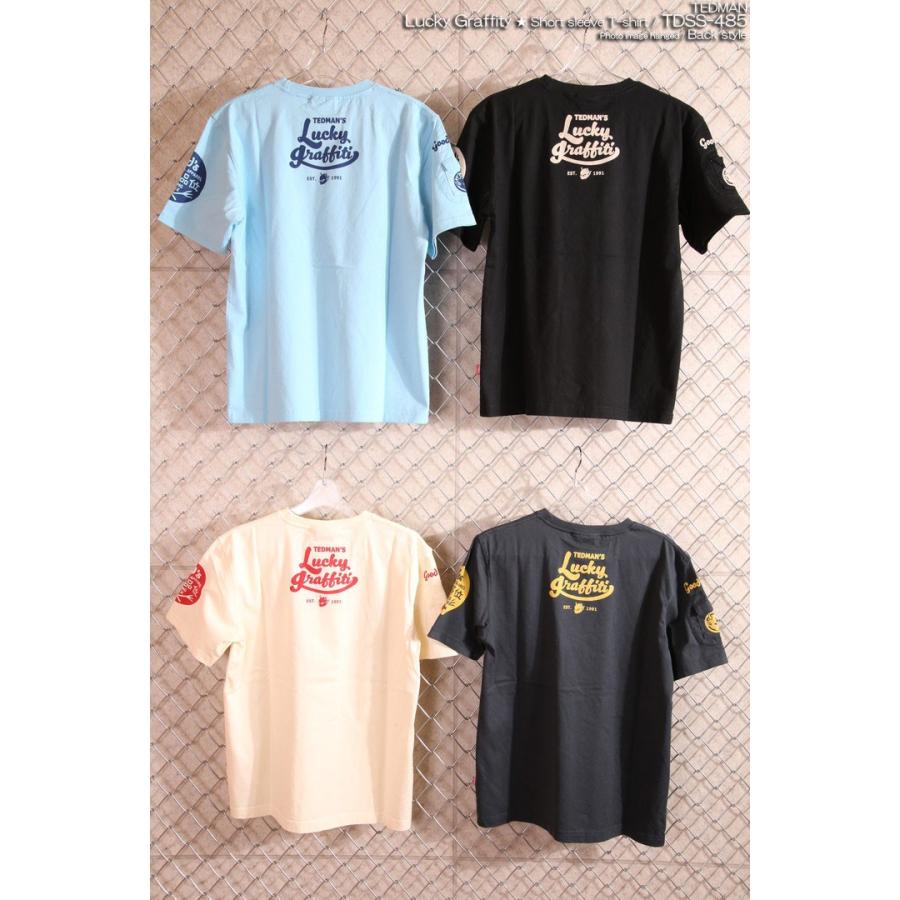 24h限定P最大12倍!5/22pm01:59迄 TEDMAN Lucky Graffity 半袖 Tシャツ TDSS-485 テッドマン｜anch-crash｜04